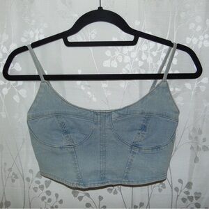 Denim Blue Women's Crop Top